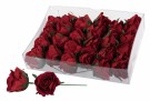 Rød rose, Ø 7,5cm, vannfaste thumbnail