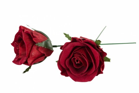 Rød rose, 6cm, vannfaste