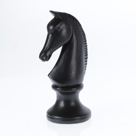 Sjakkbrikke hest, sort