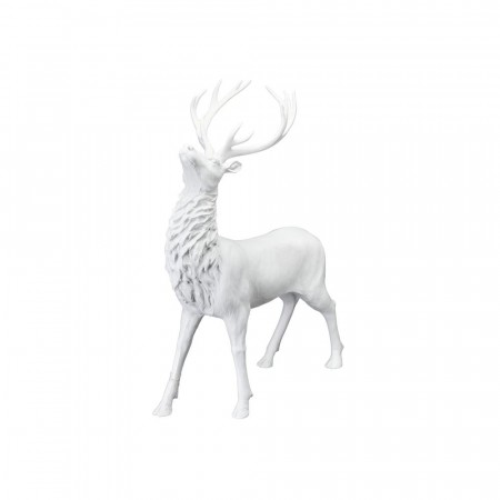 Hjort hvit matt, 65 cm