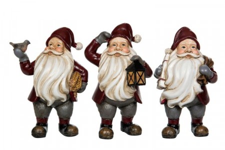 Sett med tre nostalgiske nisse