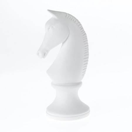 Sjakkbrikke hest, hvit